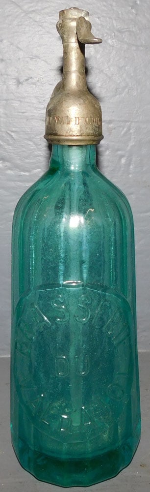 Antique French Soda Bottle: Antique French Soda Bottle. 12 1/2" H ALL DESCRIPTIONS AND ANY CONDITION STATEMENT GIVEN BY LANGSTON AUCTION GALLERY ARE STRICTLY OPINIONS AND LANGSTON'S SHALL HAVE NO RESPONSIBILITY FOR ERRORS OR OMI