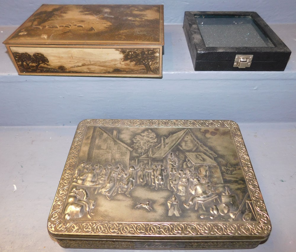 Lot Boxes: Lot Boxes. Up to 13 1/2" x 9 1/2" ALL DESCRIPTIONS AND ANY CONDITION STATEMENT GIVEN BY LANGSTON AUCTION GALLERY ARE STRICTLY OPINIONS AND LANGSTON'S SHALL HAVE NO RESPONSIBILITY FOR ERRORS OR OMISSIO