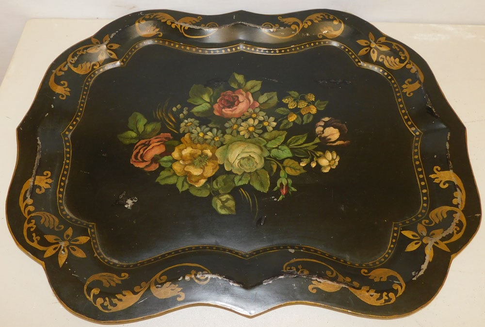 Tole Painted Tray (1 of 4)