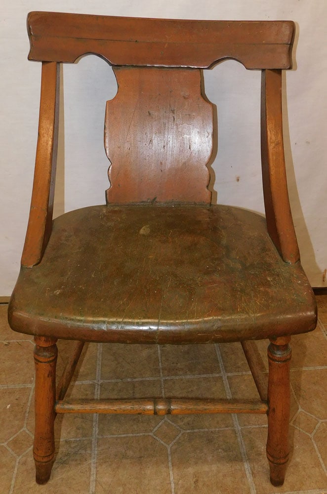 Antique Pine Side Chair (1 of 3)