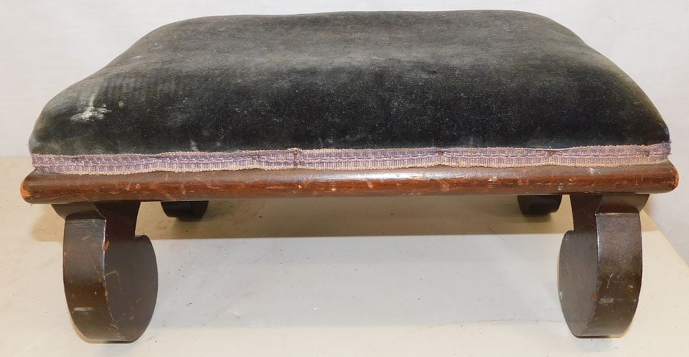 Antique Mahogany Foot Stool (1 of 2)