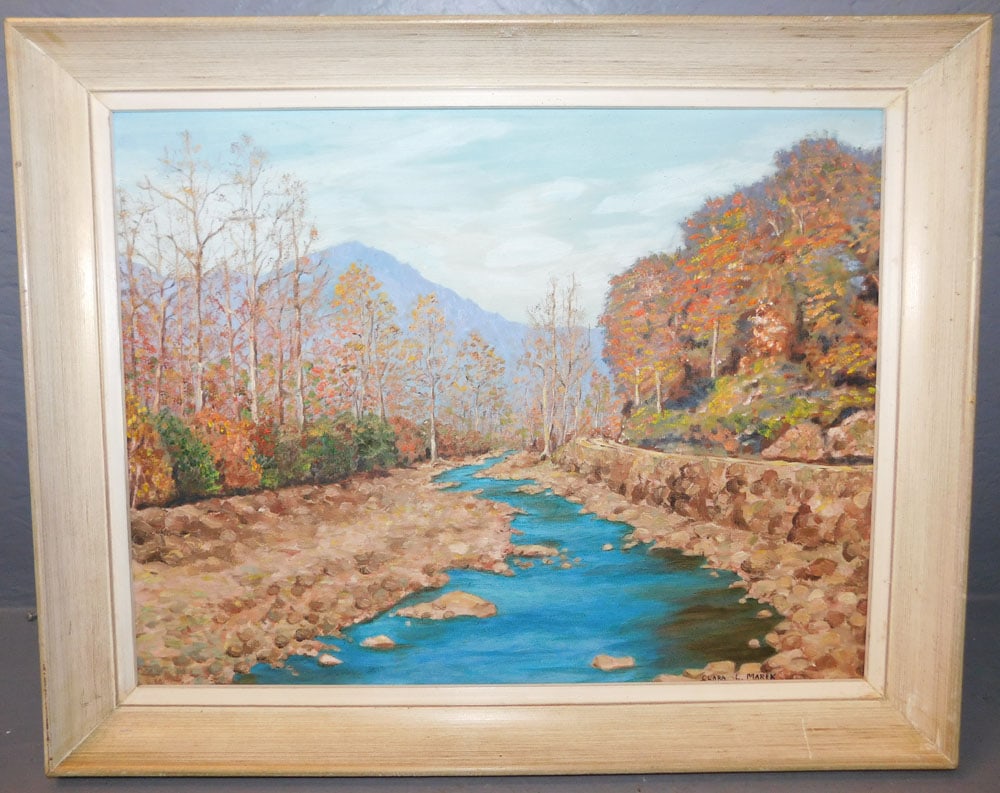 Framed Oil On Board Stream Scene - Signed (1 of 4)