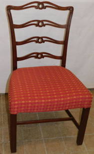 Mahogany Chippendale Ribbon Back Side Chair: Mahogany Chippendale Ribbon Back Side Chair. 36 3/4" H ALL DESCRIPTIONS AND ANY CONDITION STATEMENT GIVEN BY LANGSTON AUCTION GALLERY ARE STRICTLY OPINIONS AND LANGSTON'S SHALL HAVE NO RESPONSIBILITY