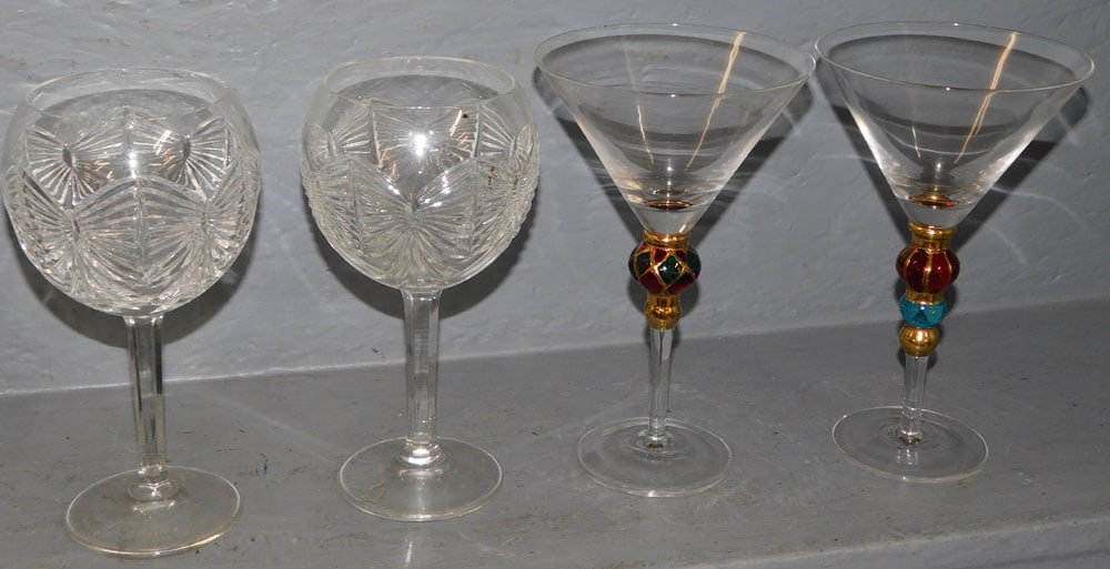 Lot Vintage Crystal Stemware - Two Signed Waterford (1 of 3)