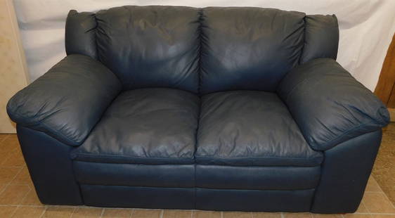 Leather Loveseat by Decoro: Leather Loveseat by Decoro. 66" x 33 1/2" ALL DESCRIPTIONS AND ANY CONDITION STATEMENT GIVEN BY LANGSTON AUCTION GALLERY ARE STRICTLY OPINIONS AND LANGSTON'S SHALL HAVE NO RESPONSIBILITY FOR ERRORS OR