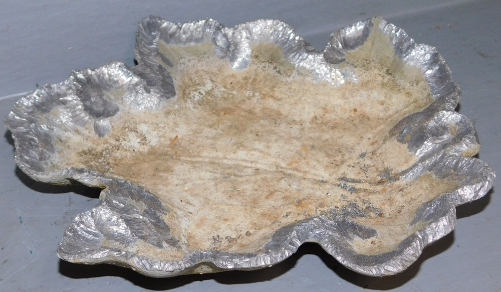 Lead Leaf Form Bird Bath (1 of 2)