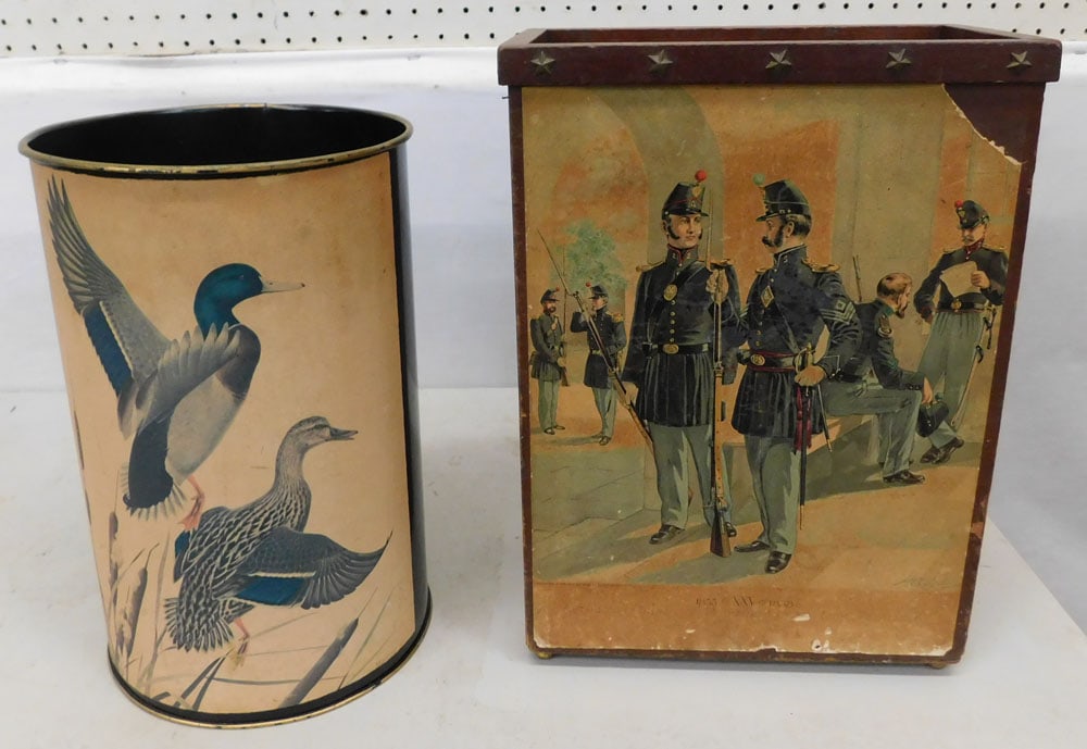 Metal & Wood Waste Baskets (1 of 3)