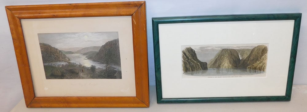 2 Framed Engravings - One In Birds Eye Maple Frame (1 of 8)