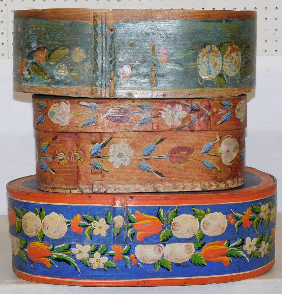 3 Painted Wood Boxes (1 of 5)