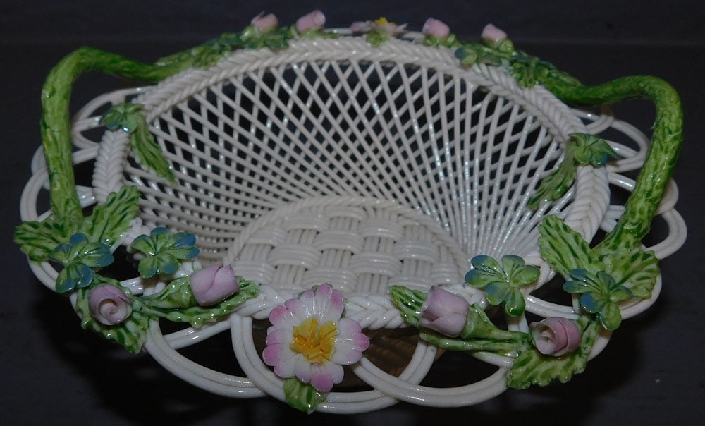 Belleek Porcelain Open Work Basket (1 of 3)
