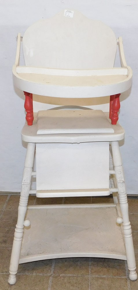 Antique Painted High Chair (1 of 5)