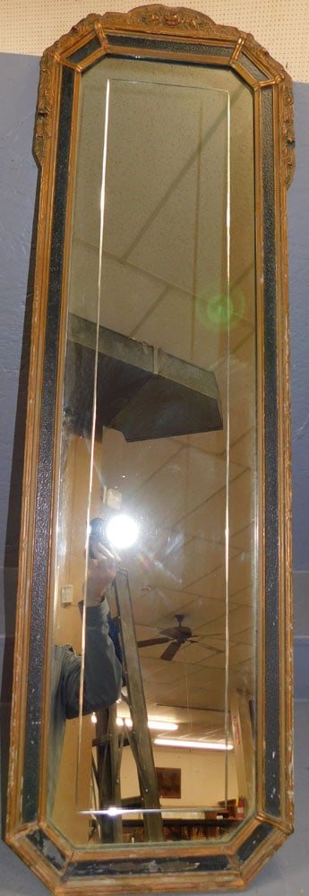 Antique Painted Framed Mirror (1 of 4)
