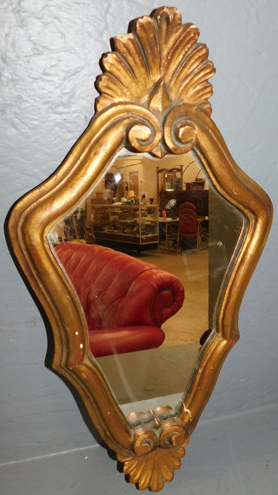 Gilt Framed Shield Form Mirror (1 of 2)