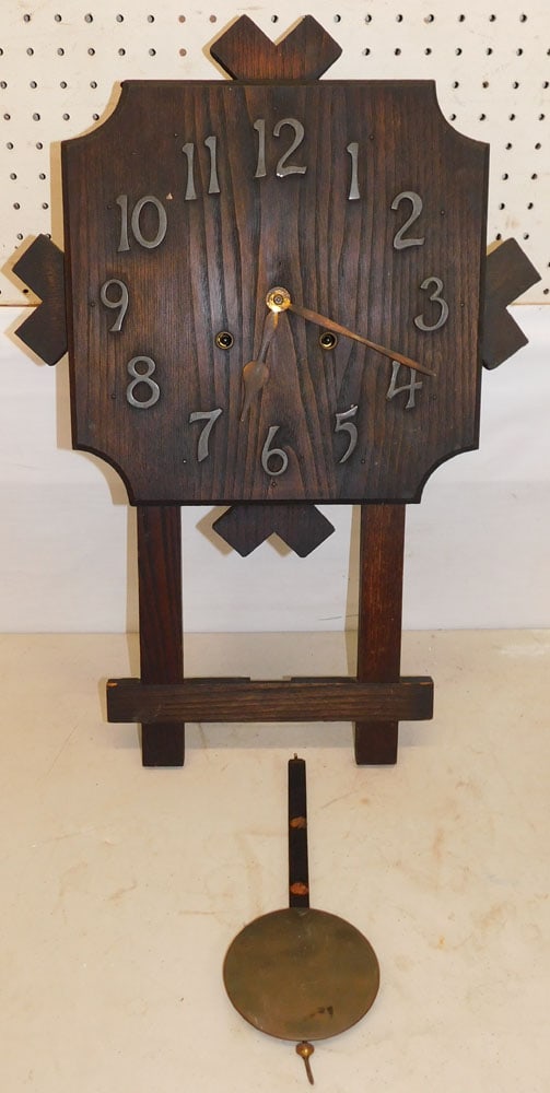 Antique Oak Wall Clock (1 of 4)