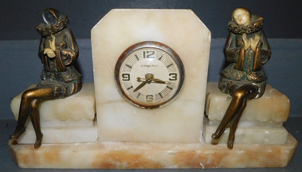 Art Deco Electric Marble Clock (1 of 5)