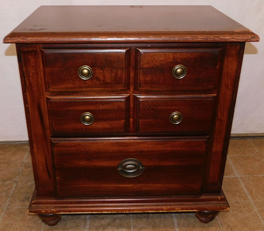 Cherry Two Drawer Night Stand (1 of 4)