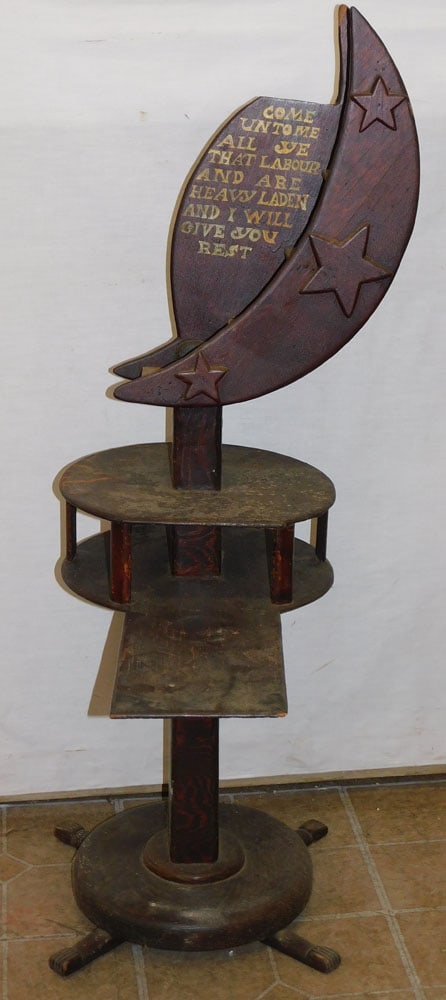 Antique Pine Stairway To Heaven: Antique Pine Stairway To Heaven. 41 1/4" H ALL DESCRIPTIONS AND ANY CONDITION STATEMENT GIVEN BY LANGSTON AUCTION GALLERY ARE STRICTLY OPINIONS AND LANGSTON'S SHALL HAVE NO RESPONSIBILITY FOR ERRORS O