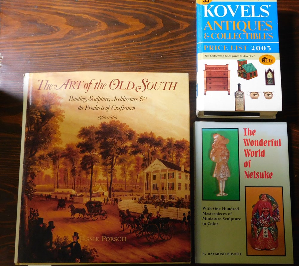 Art of The Old South Reference Book, Netsuke Reference Book, & Kovel's Antique Guide (1 of 4)
