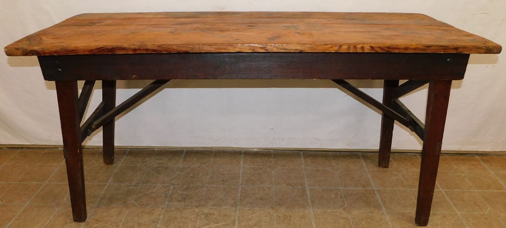 Antique Pine Folding Farm Table (1 of 7)