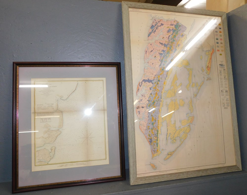Large Map of Chesapeake Bay & Map of Coast of Virginia (1 of 6)