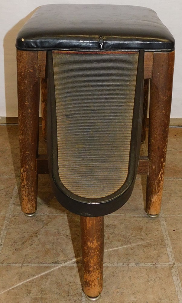 Walnut Mid Century Modern Shoe Shine Stand by Shelby Williams Industries, Chicago (1 of 4)