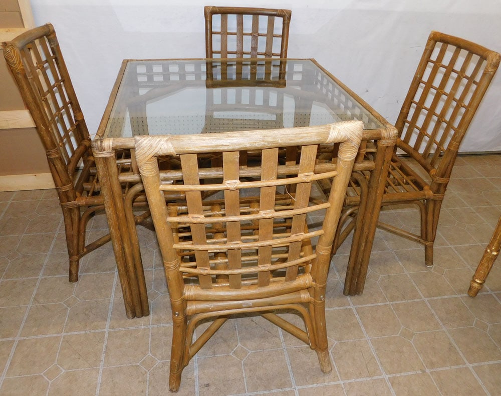 5 Piece Rattan Dining Set (1 of 5)