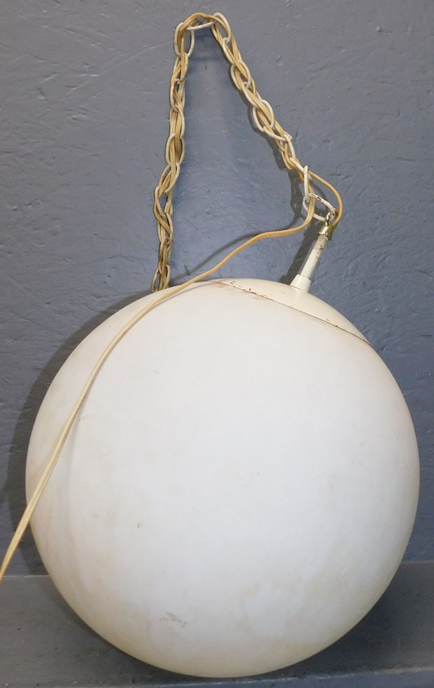 Mid Century Modern Glass Chandelier: Mid Century Modern Glass Chandelier . 13" Dia. ALL DESCRIPTIONS AND ANY CONDITION STATEMENT GIVEN BY LANGSTON AUCTION GALLERY ARE STRICTLY OPINIONS AND LANGSTON'S SHALL HAVE NO RESPONSIBILITY FOR ERRO