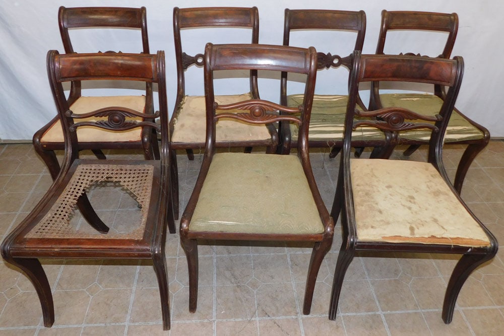Lot of 7 Mahogany Victorian Dining Chairs (1 of 5)