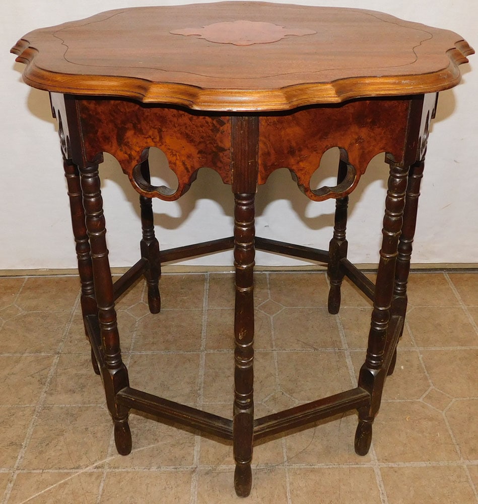 Antique Walnut Lamp Table (1 of 2)