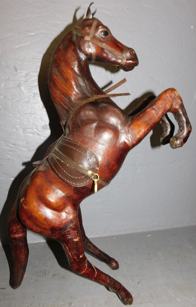 Leather Horse Figure with Glass Eyes (1 of 2)