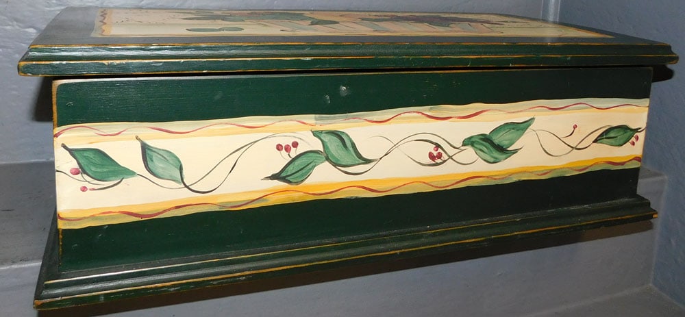Paint Decorated Wood Box (1 of 5)