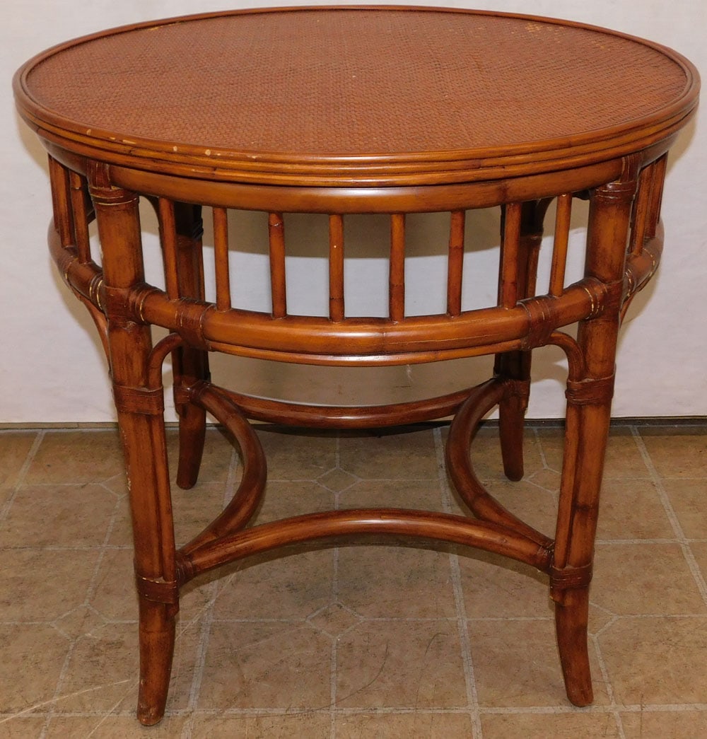 Rattan End Table (1 of 3)