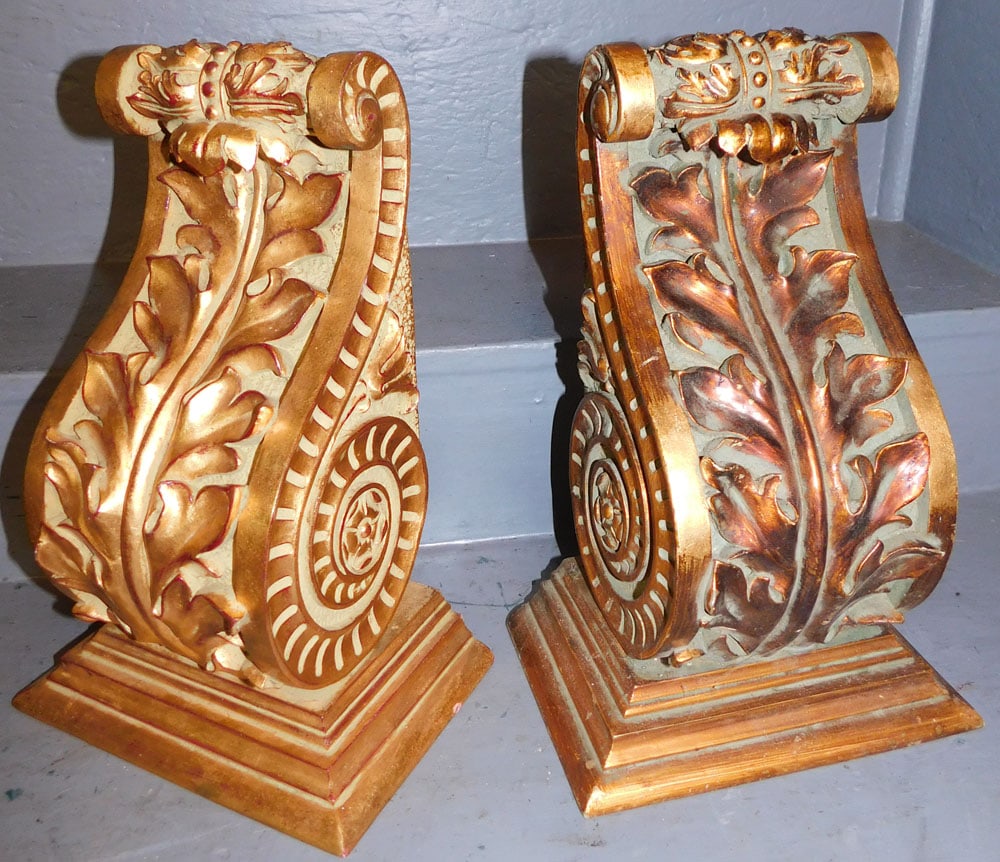 Pair of Gilded Wall Brackets (1 of 3)