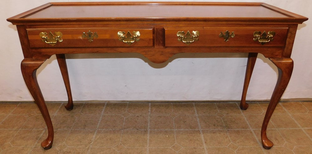 Cherry Queen Anne Style Sofa Table by Harden (1 of 7)