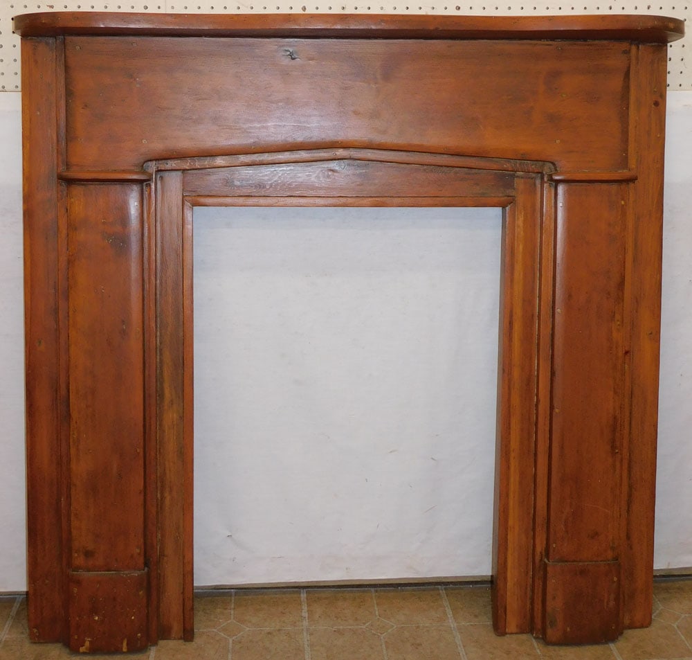 Antique Pine Fireplace Mantle (1 of 3)