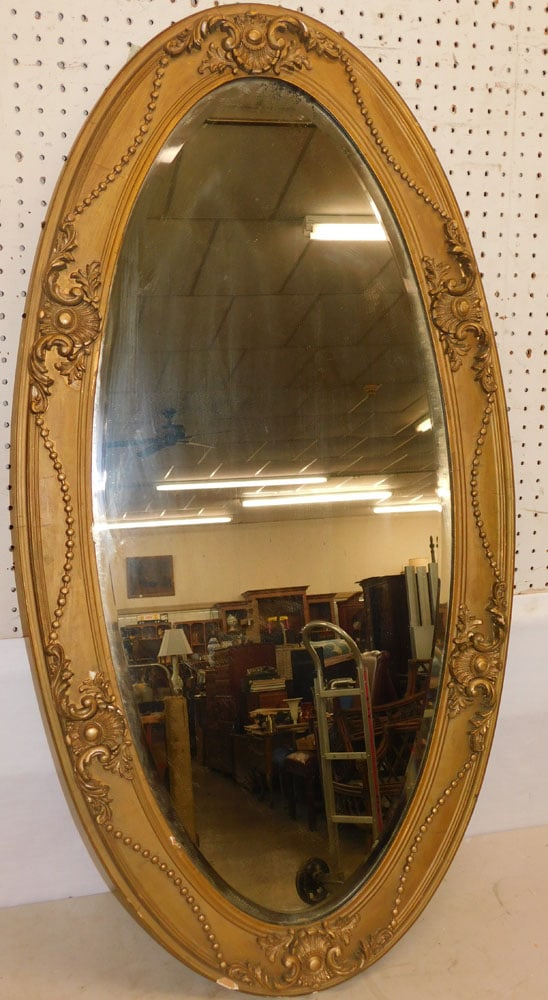 Antique Gilded Framed Bevel Edge Mirror (1 of 4)