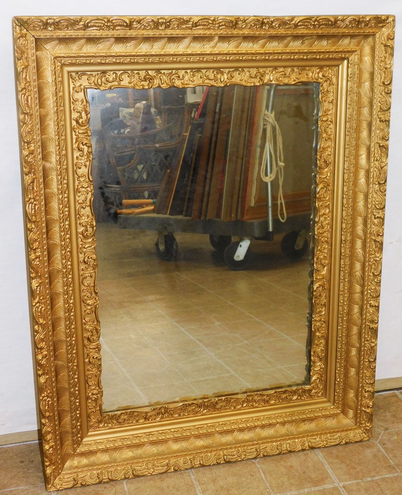 Antique Gilded Ornate Frame Mirror (1 of 4)