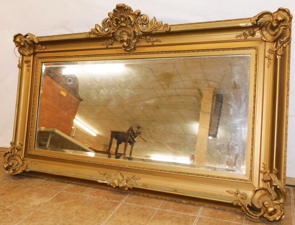 Antique Gilded Frame Bevel Edge Mirror (1 of 7)