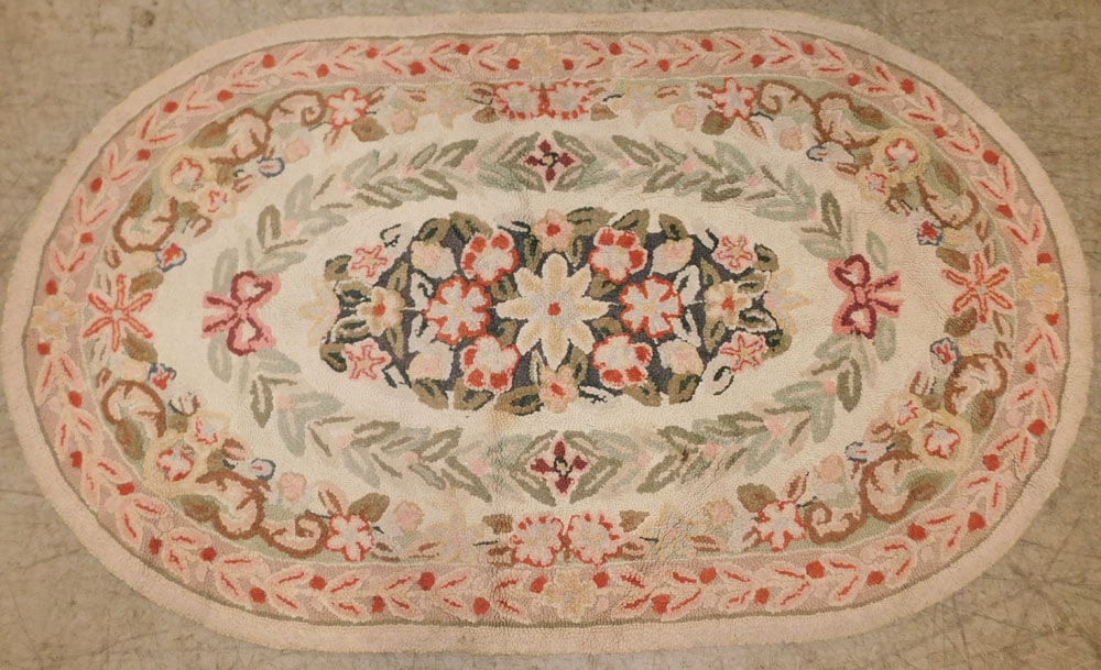 Antique 5'x 3' Hook Rug (1 of 3)