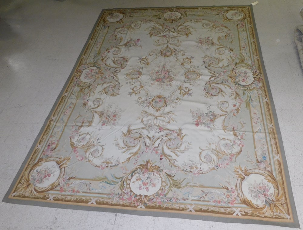 8' 10" X 12' 2" Hand Made Needlepoint Rug (1 of 4)