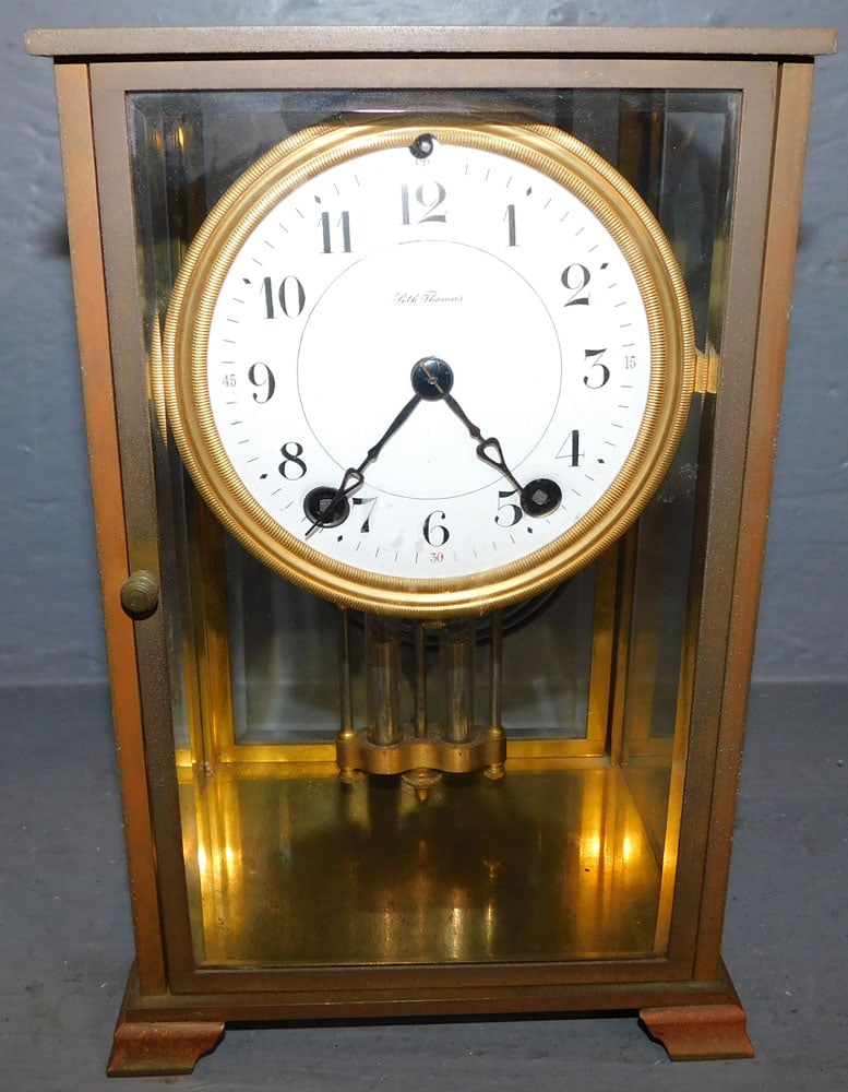 Brass Seth Thomas Crystal Regulator (1 of 5)