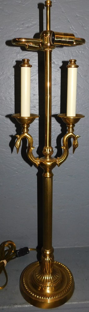 Brass Swan Form Lamp (1 of 3)