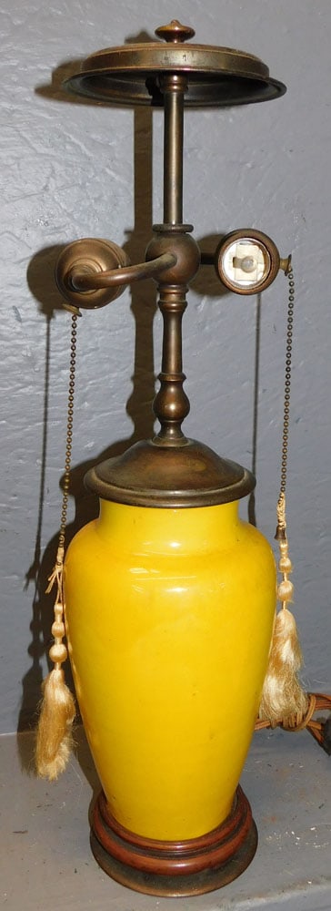 Oriental Pottery Vase Made Into Lamp (1 of 3)
