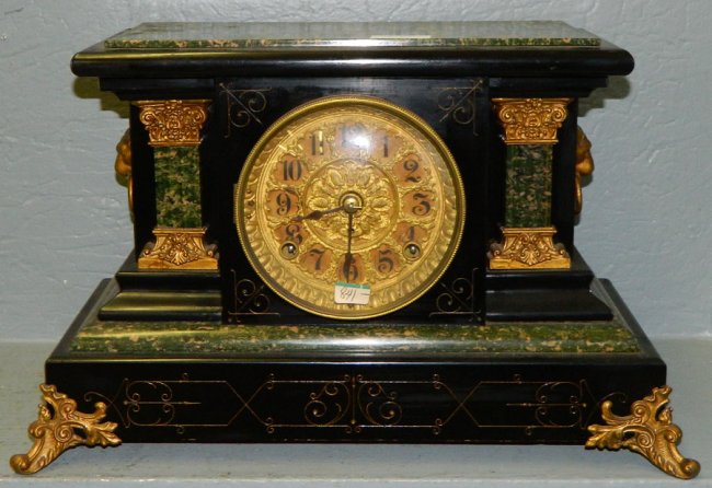 Seth Thomas Adamantine finish  mantle clock.