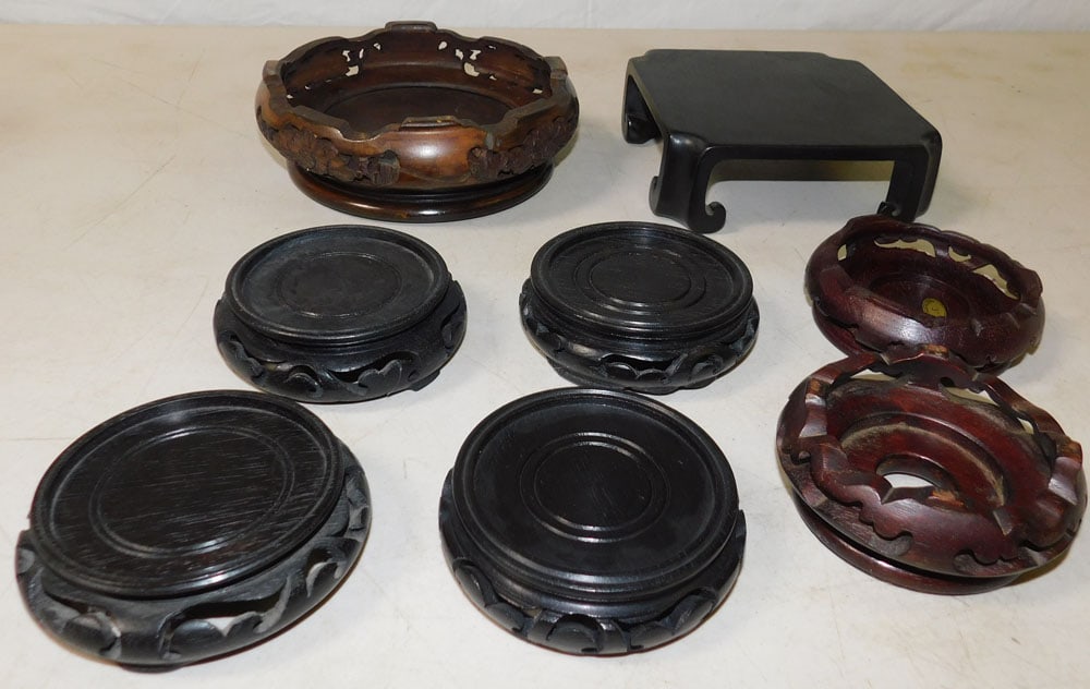 Lot of Oriental Wood Stands (1 of 3)