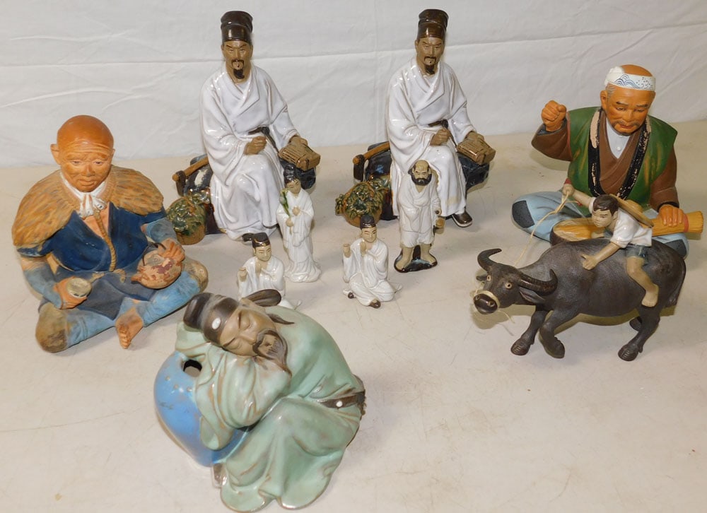 Lot of Oriental Pottery Figurines (1 of 4)