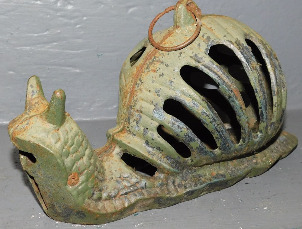 Painted Cast Iron Snail Lantern (1 of 3)