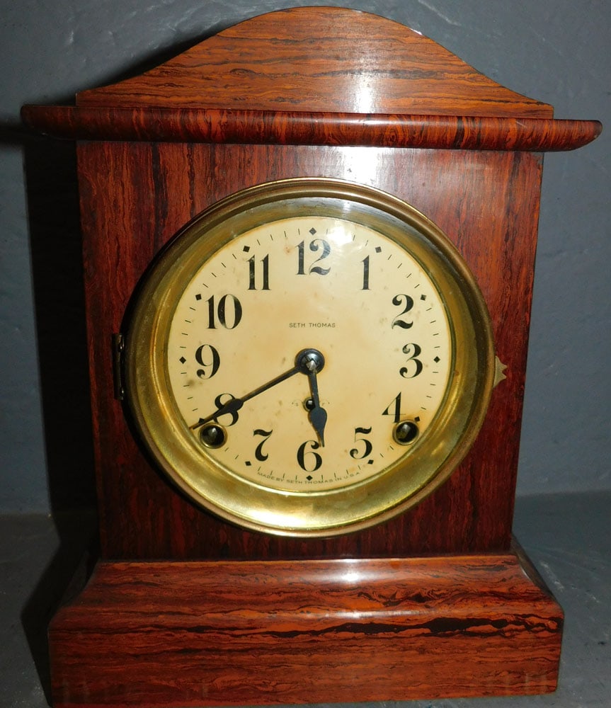 Grain Painted Shelf Clock by Seth Thomas (1 of 3)