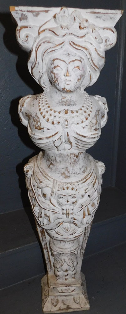 Painted Wood Carved Wall Hanging (1 of 5)