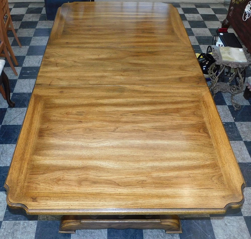 Walnut Banded Top Dining Table With One Leaf By Stanley Furniture Co. (1 of 4)